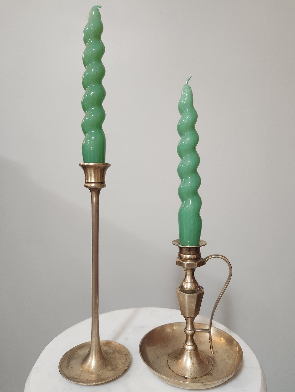 Bundle Of Two Vintage Brass Candlestick Holders